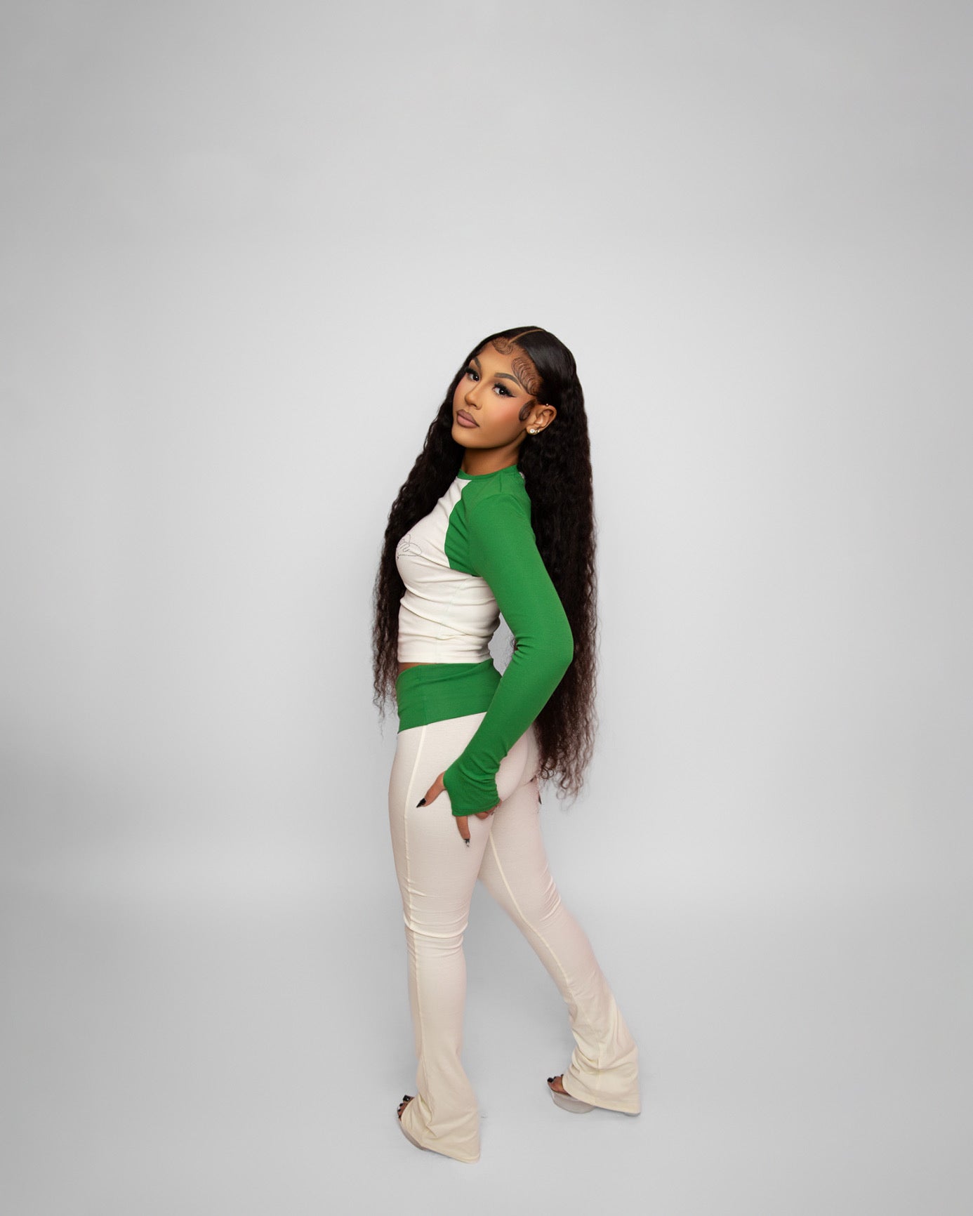 Charmmas Bottom (Green and Cream)