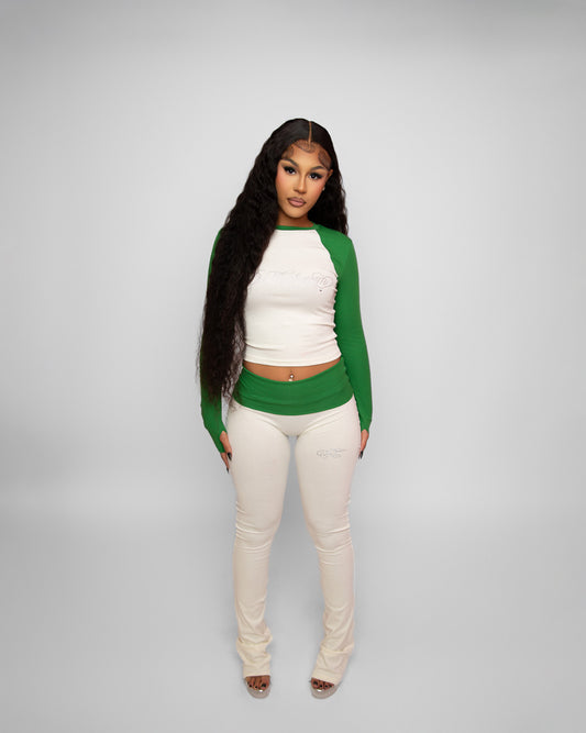 Charmmas Bottom (Green and Cream)