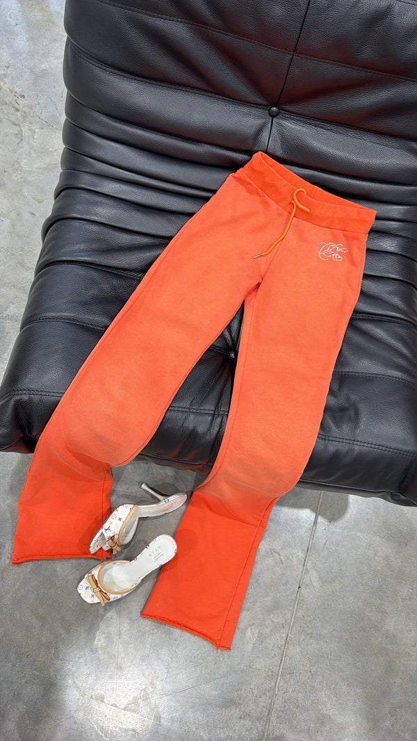 PRE-ORDER DROP JUNE 1ST- Orange    Signature Rhinestone Flared Pant