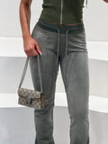 PRE-ORDER DROP JUNE 1ST- Olive Signature Rhinestone Flared Pant